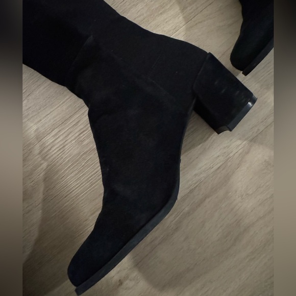 Stuart Weitzman Black Suede Over the Knee Boots - Picture 8 of 9